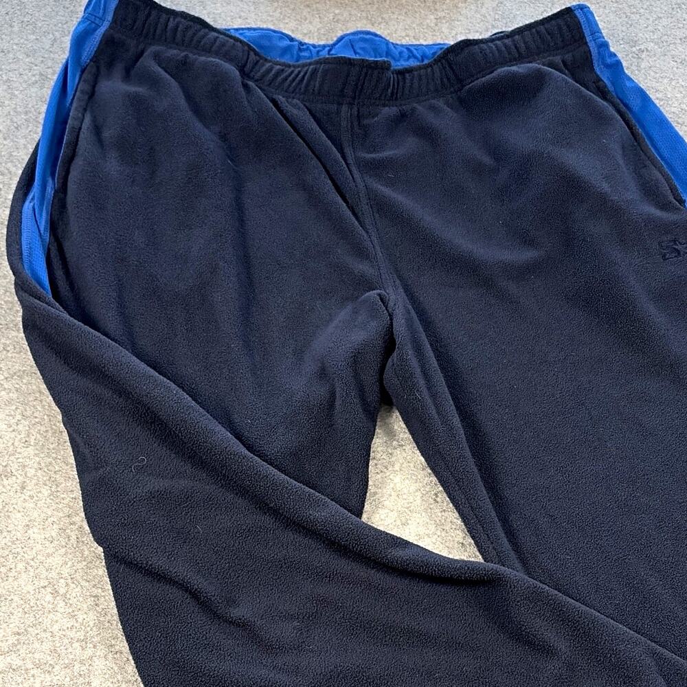 Starter Men's Navy Blue Fleece Athletic Sweatpants Drawstring Logo. Size lg